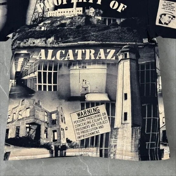 VTG 1999 Property of Alcatraz AOP Graphic San Francisco Destination NWOT - Large - Picture 4 of 8